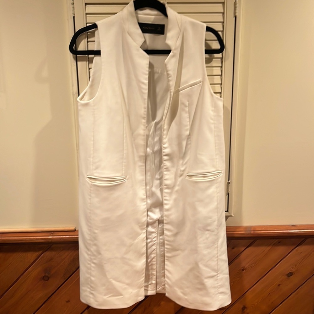 Zara white vest blazer